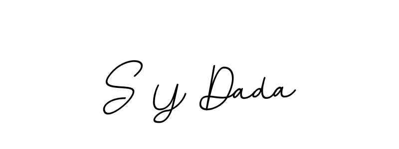 Use a signature maker to create a handwritten signature online. With this signature software, you can design (BallpointsItalic-DORy9) your own signature for name S Y Dada. S Y Dada signature style 11 images and pictures png